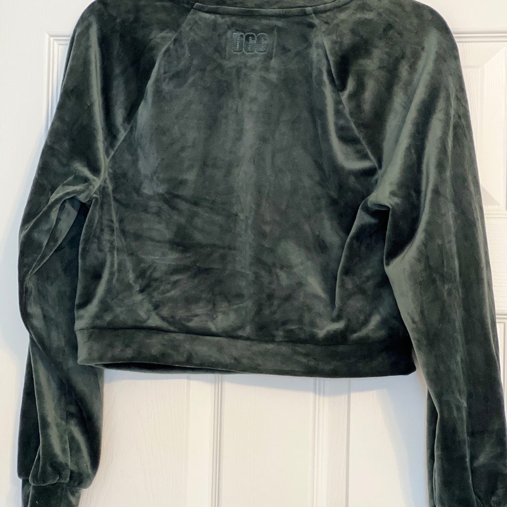 UGG Beckner Cropped Sweatshirt for Women Emerald Green - Picture 2 of 4